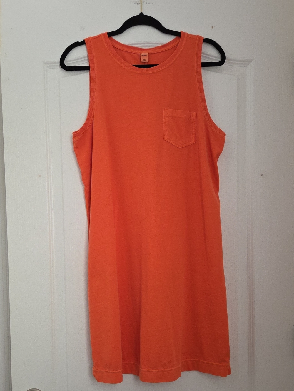 Old Navy Orange Sleeveless Pocket Mini Dress